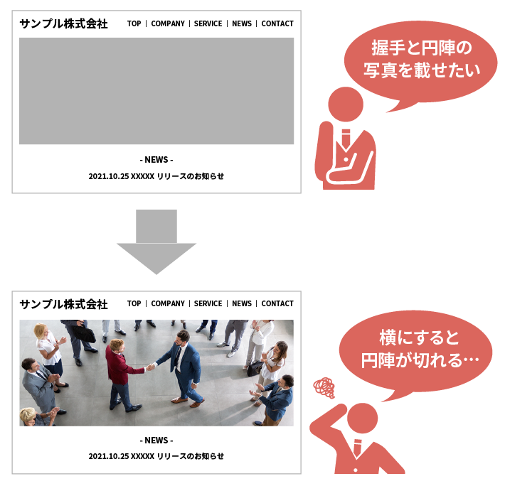 自社で画像を準備するときの注意点