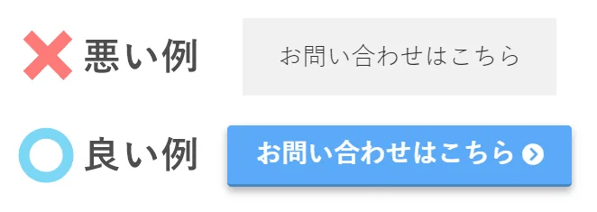 ボタンの悪い例と良い例