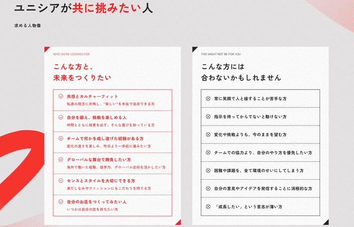 株式会社ユニシアホールディングスの求める人物像