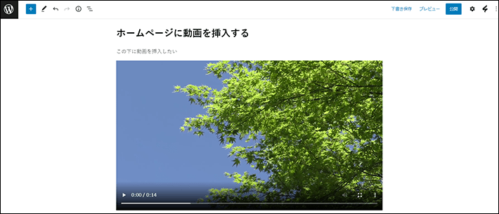 WordPress（動画アップロード完了）