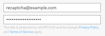 reCAPTCHAのブランド表示例