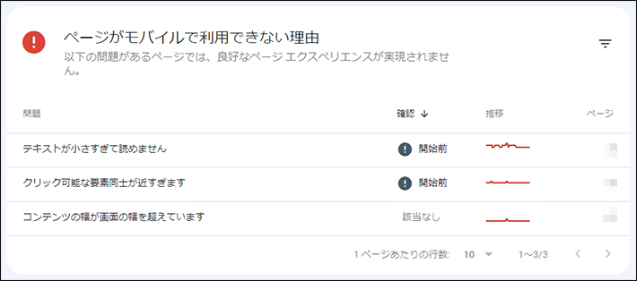 ページがモバイルで利用できない理由