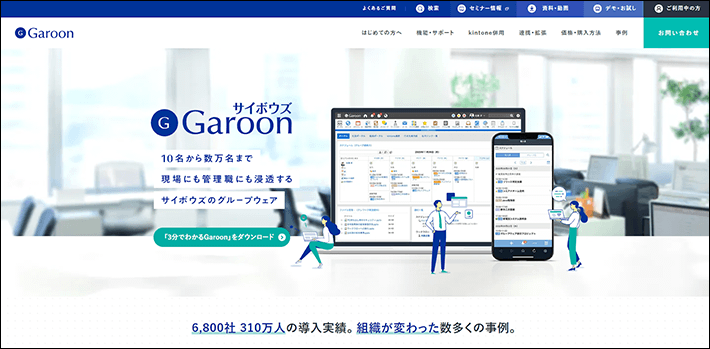 Garoonのファーストビュー