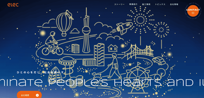 エレク株式会社のファーストビュー