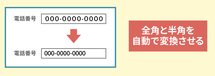 全角と半角を自動で変換させる