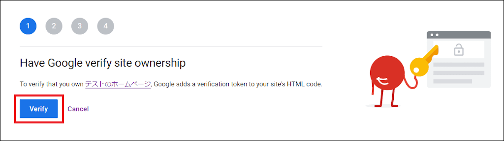 Have Google Verify site ownership