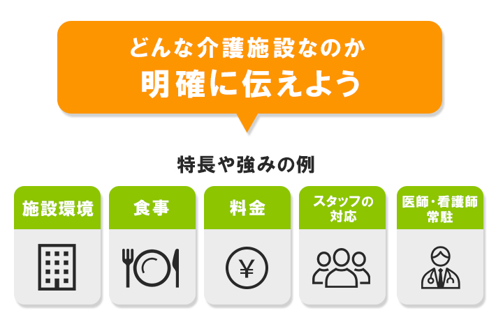 どんな介護施設なのか明確に伝えよう