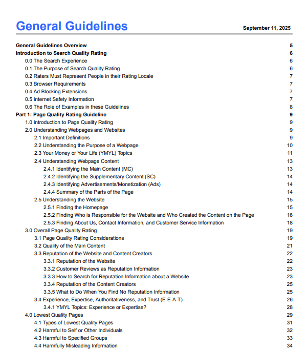検索品質評価ガイドライン(General Guidelines)