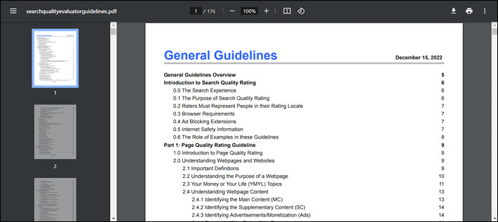 検索品質評価ガイドライン（General Guidelines）