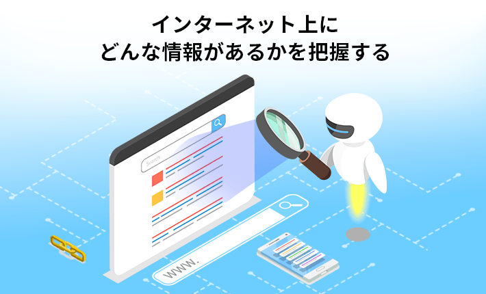 クロールの目的はインターネット上にどんな情報があるかを把握すること