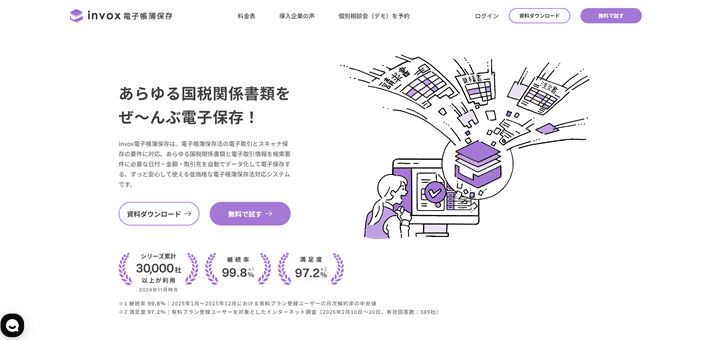 invox電子帳簿保存