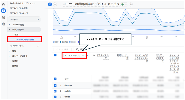 レポート「ユーザーの環境の詳細」