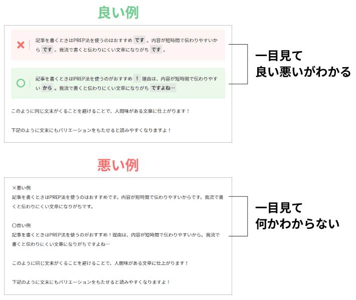 画像：装飾の有無による比較