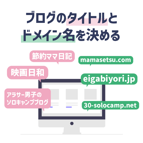 ブログのタイトルとドメイン名を決める