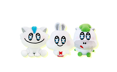 「くらうどあにまるず」ぬいぐるみ3体セット